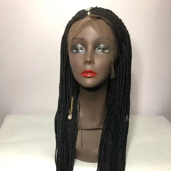 Gwen frontal braided wig-Black